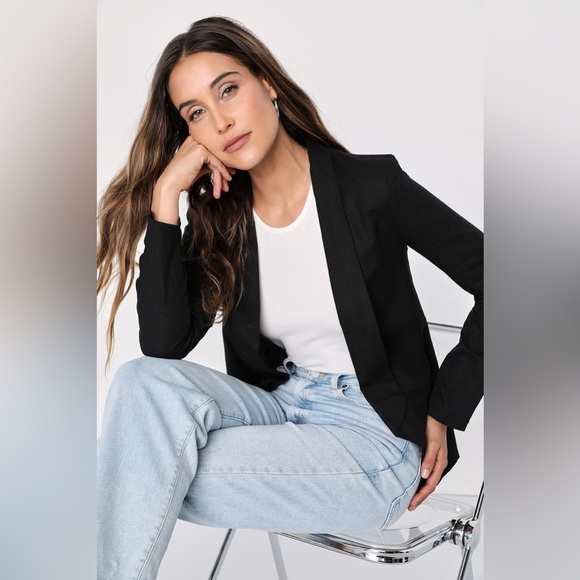 Lulus Oversized Black Blazer Medium - Picture 1 of 2